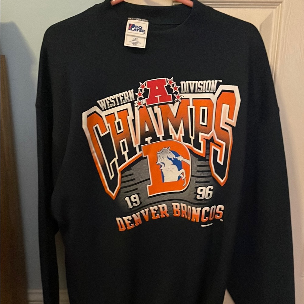Vintage Denver Broncos ProPlayer Western Division Champions Crewneck